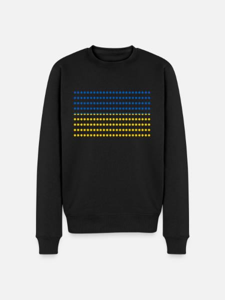 Ukraine flag - Men's Premium Organic Jumper - black