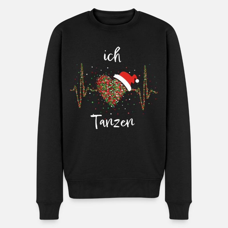 Tanzen Tänzer Tanzschule Christmas Weihnachtsmotiv - Männer Premium Bio Pullover - Schwarz