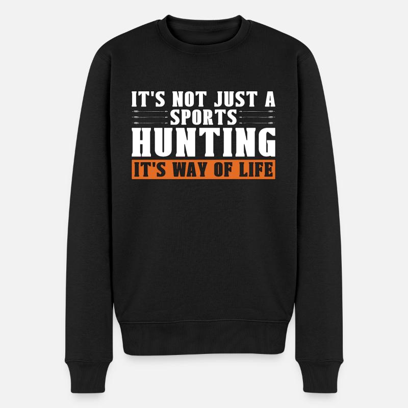 Bowhunting It's Not Just A Bowhunt Sport Bowhunter - Männer Premium Bio Pullover - Schwarz