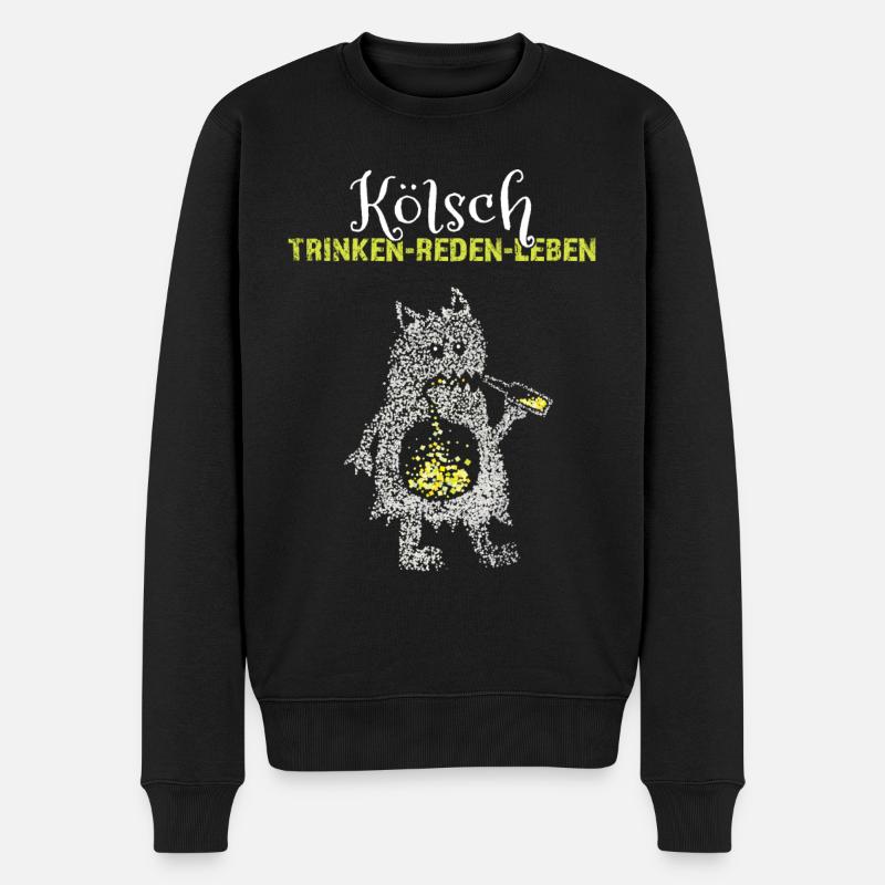 Kölsch Fastelovend Kölner Karneval Kölnerin Kölle - Männer Premium Bio Pullover - Schwarz