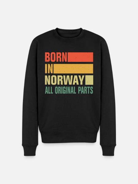 Born in Norway - Men's Premium Organic Jumper - black