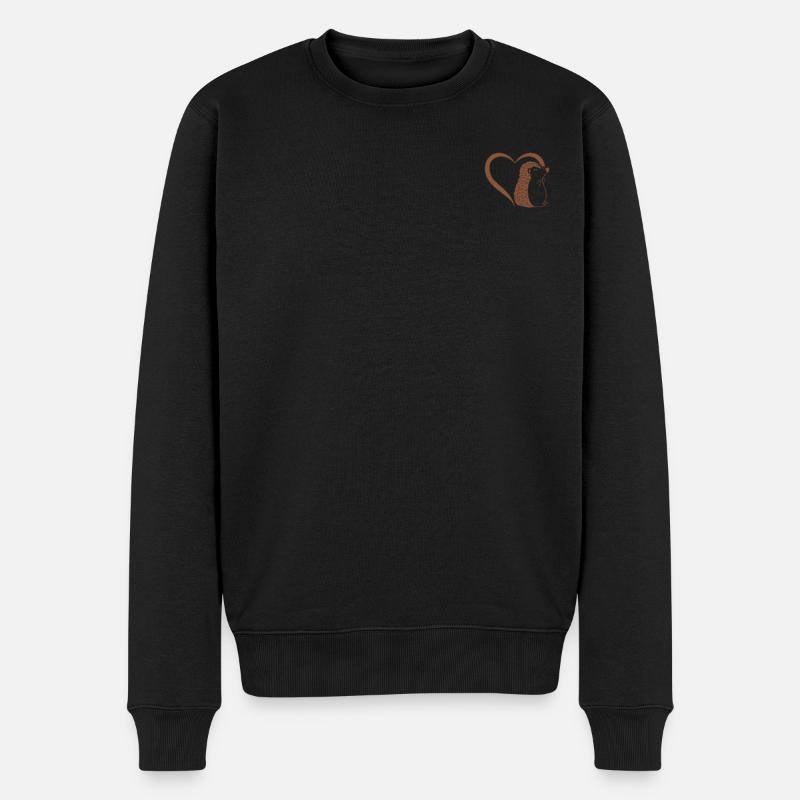 Hérisson Animal Hérissons Coeurs Bébé Hérisson Hea - Pull Premium bio Homme - noir
