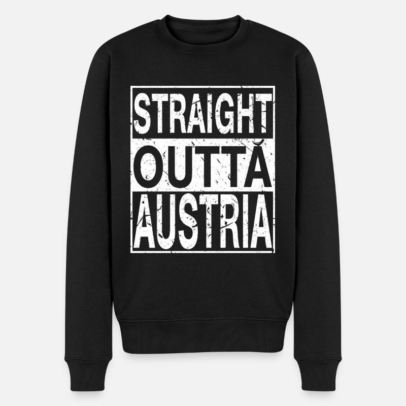 Autriche Straight outta Autriche - Pull Premium bio Homme - noir