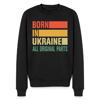Né en Ukraine - Pull Premium bio Homme - noir - Devant - Nico (187cm)