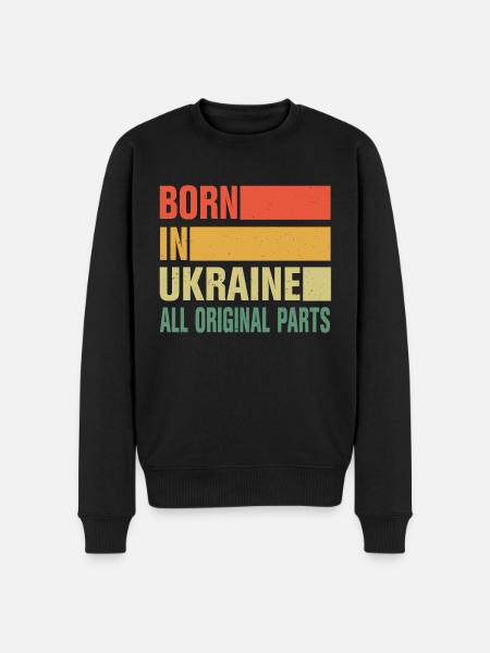 Born in Ukraine - Men's Premium Organic Jumper - black