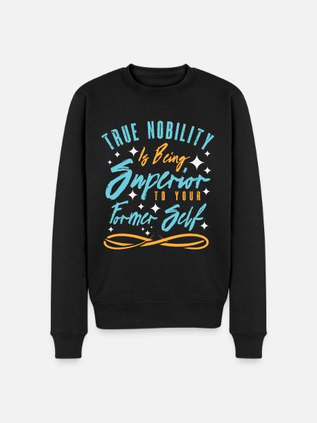 Motiverende adel motivator inspirerende - Økologisk premium-sweatshirt til mænd - sort