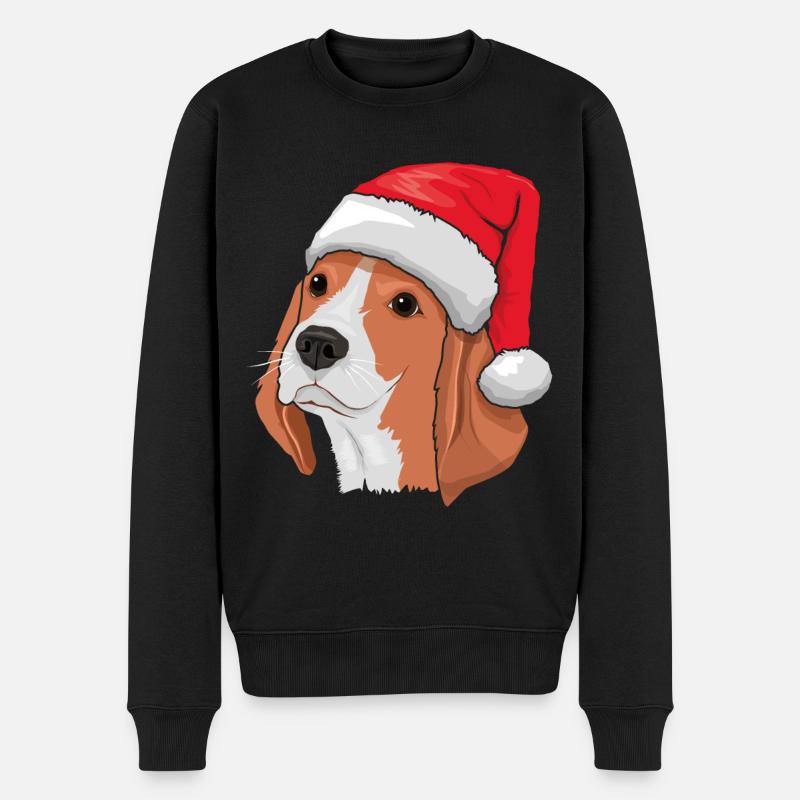 December 2022 Dog Beagle Kawaii Cute Christmas - Männer Premium Bio Pullover - Schwarz