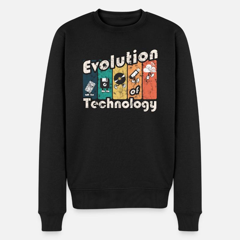 Évolution de la technologie - Pull Premium bio Homme - noir