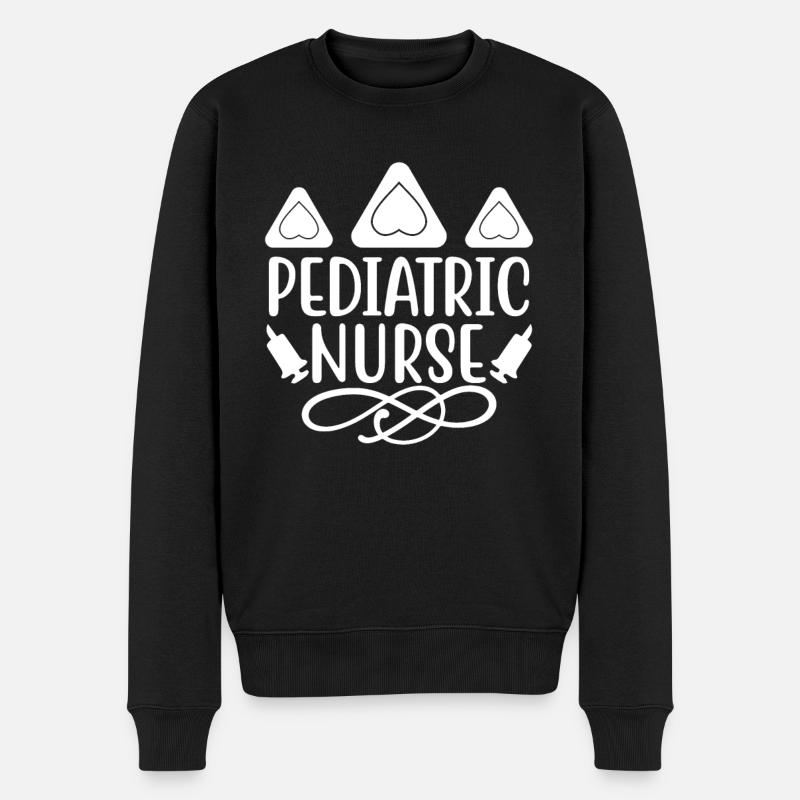 Kinderkrankenschwester - Männer Premium Bio Pullover - Schwarz