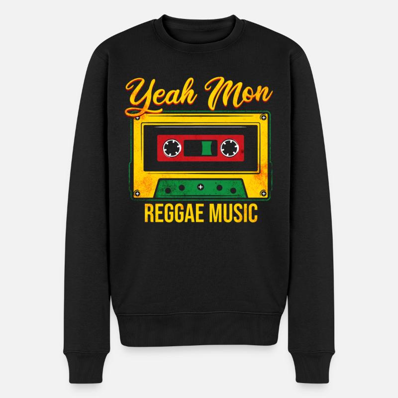Musique Reggae Jamaïque - Pull Premium bio Homme - noir