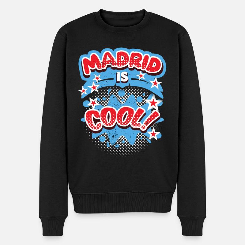 Madrid Espagne, dire Madrid-est-cool - Pull Premium bio Homme - noir