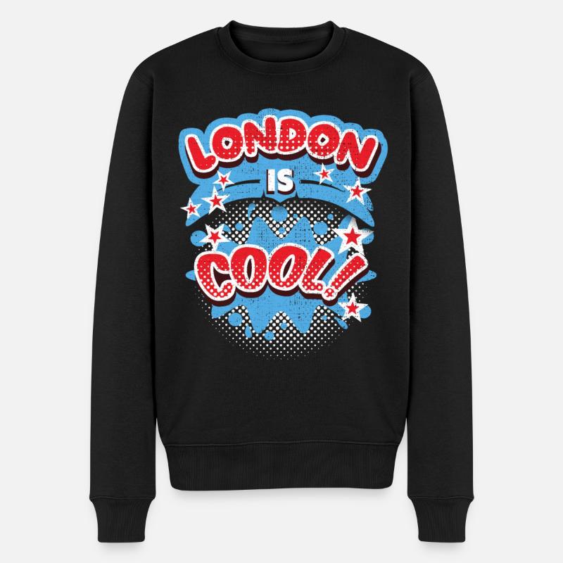 Londres Angleterre, Royaume-Uni Dire Londres-cool - Pull Premium bio Homme - noir