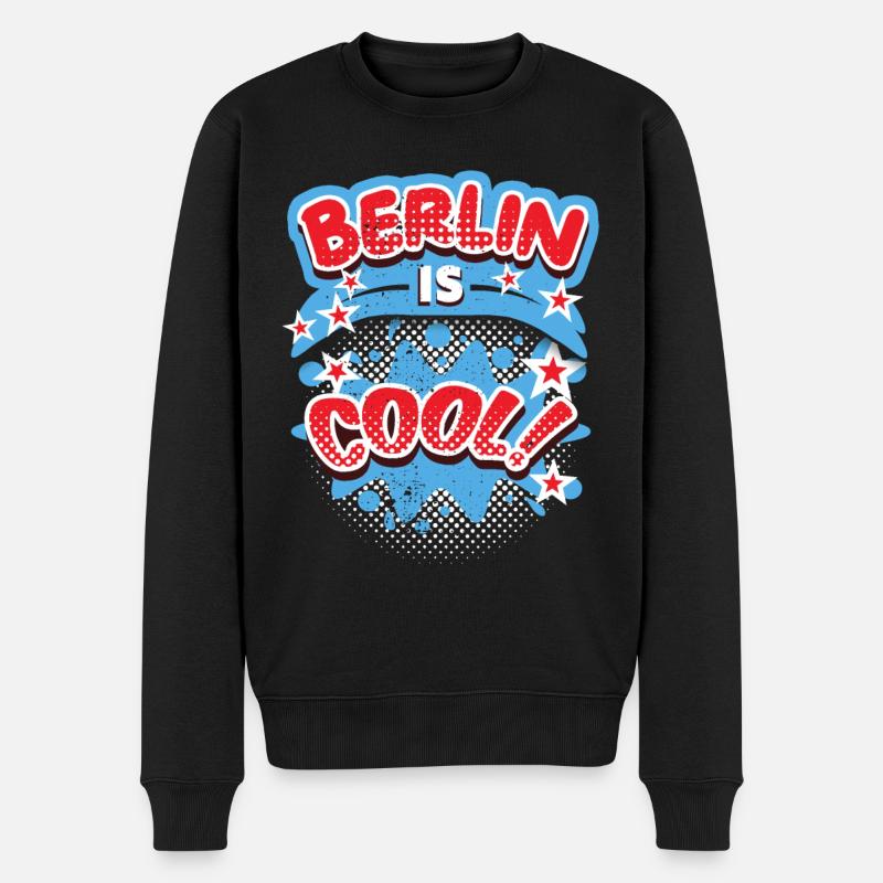 Berlin-Allemagne, Berlin-Design, Berlin-Spruch - Pull Premium bio Homme - noir