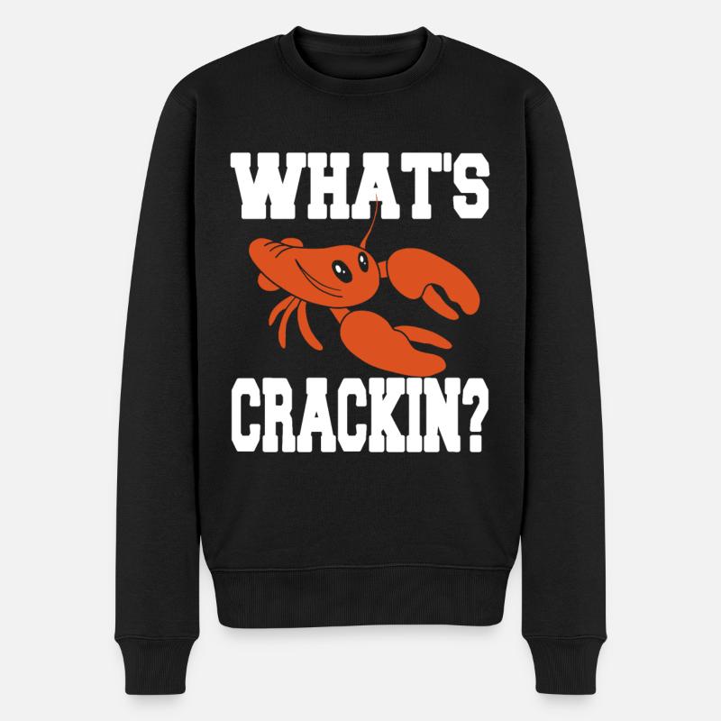 lobster - Whats crackin - Männer Premium Bio Pullover - Schwarz