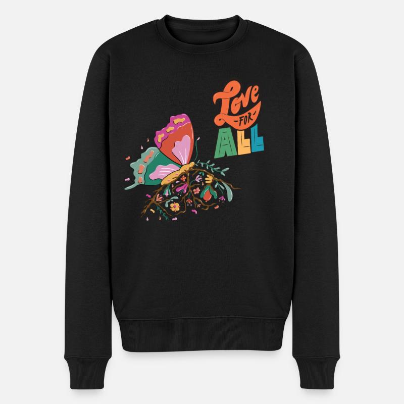 Butterfly Motivation Papillons mignons - Pull Premium bio Homme - noir