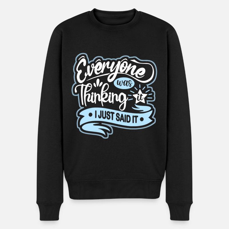 Funny saying, mind reading - Men's Premium Organic Jumper - black