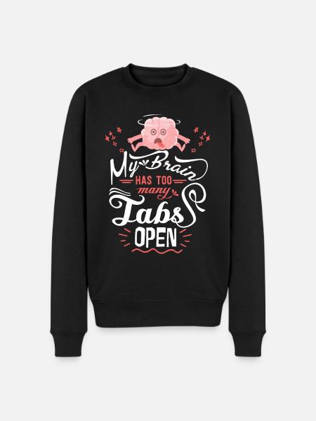 Motivational saying, funny saying, concentration - Men's Premium Organic Jumper - black