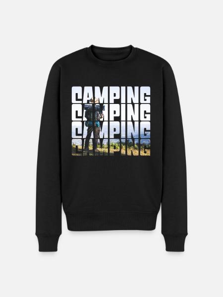 camping - Men's Premium Organic Jumper - black