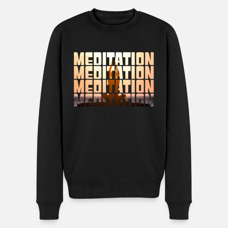 Méditation - Pull Premium bio Homme - noir