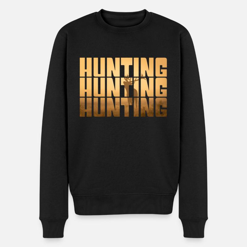 Jagen - Männer Premium Bio Pullover - Schwarz
