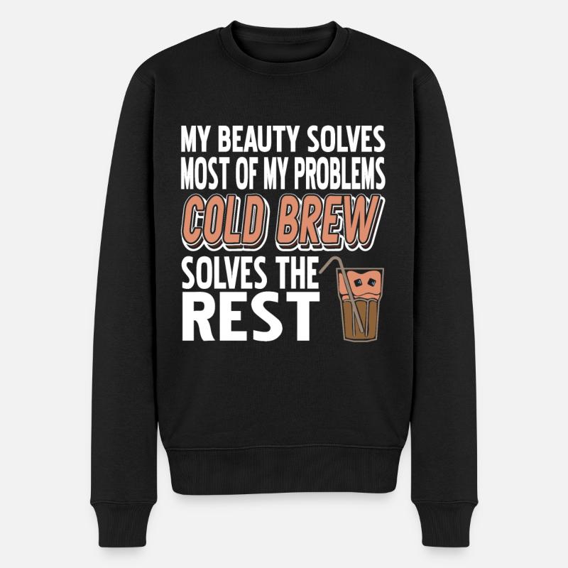 Cold brew solves the rest - Männer Premium Bio Pullover - Schwarz