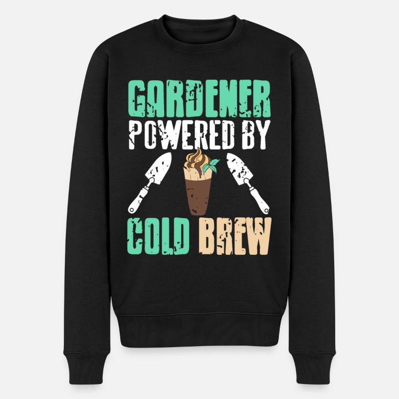 Jardinier propulsé par Cold Brew - Pull Premium bio Homme - noir