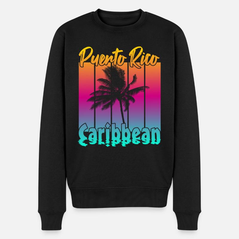 Puerto Rico Caribbean - Männer Premium Bio Pullover - Schwarz