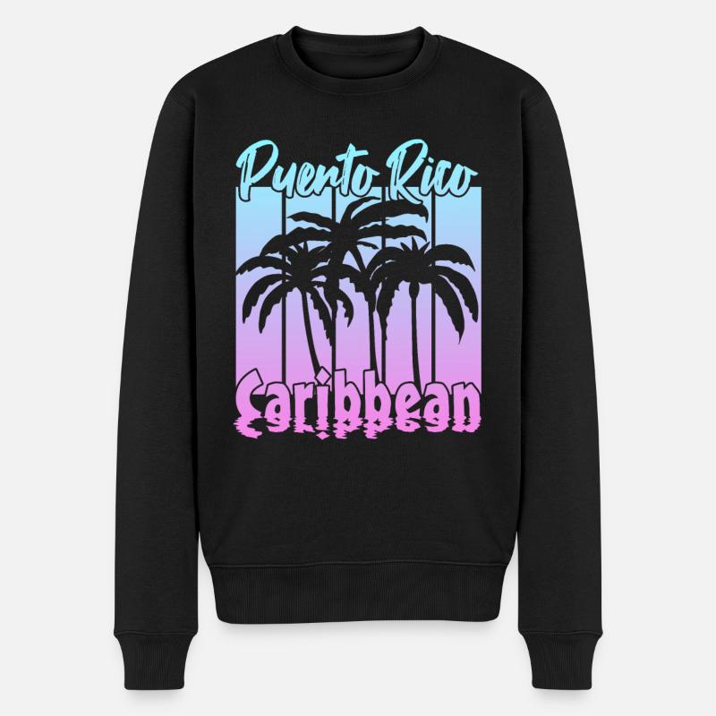 Porto Rico Caraïbes - Pull Premium bio Homme - noir