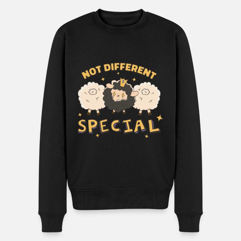 Spruch - not different Special! - Männer Premium Bio Pullover - Schwarz