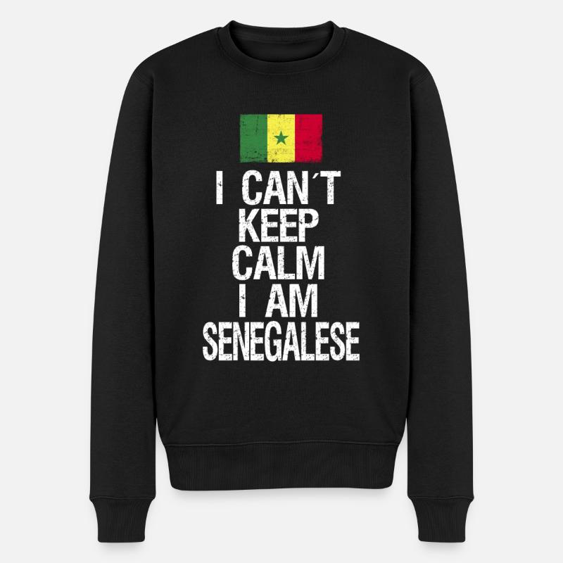 Je n’arrive pas à garder mon calme Je suis Sénégalais - Pull Premium bio Homme - noir