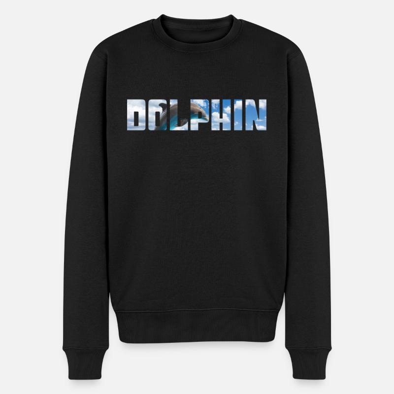 Delfin - Männer Premium Bio Pullover - Schwarz