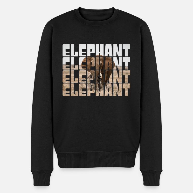 Éléphant - Pull Premium bio Homme - noir