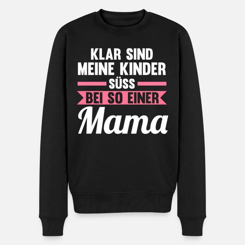 Mutter Mama - Männer Premium Bio Pullover - Schwarz