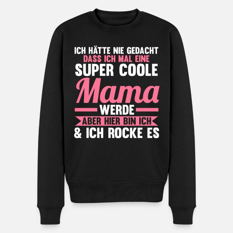 Mutter Mama - Männer Premium Bio Pullover - Schwarz