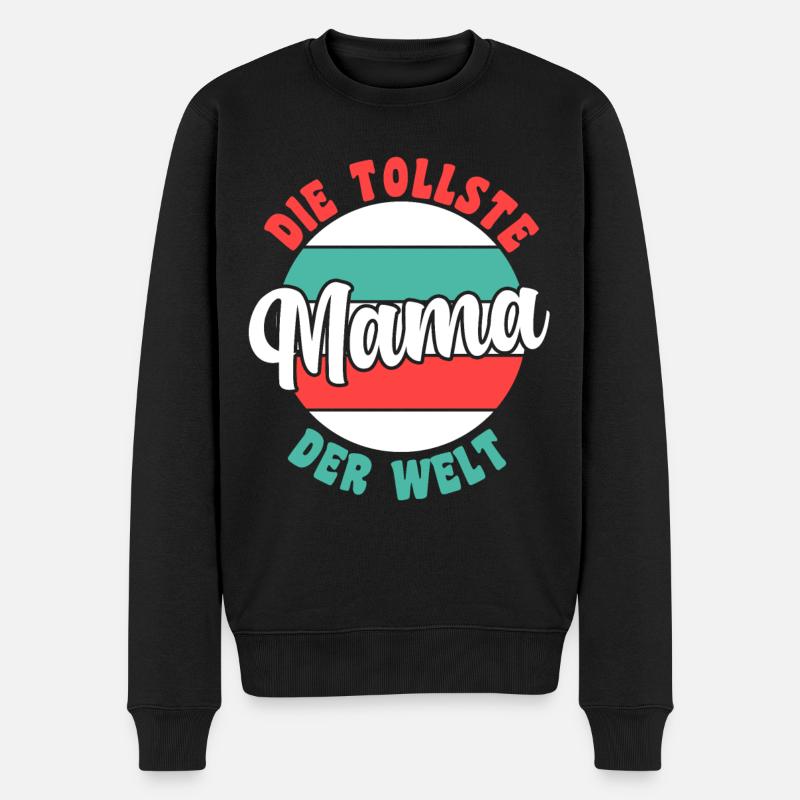 Mutter Mama - Männer Premium Bio Pullover - Schwarz