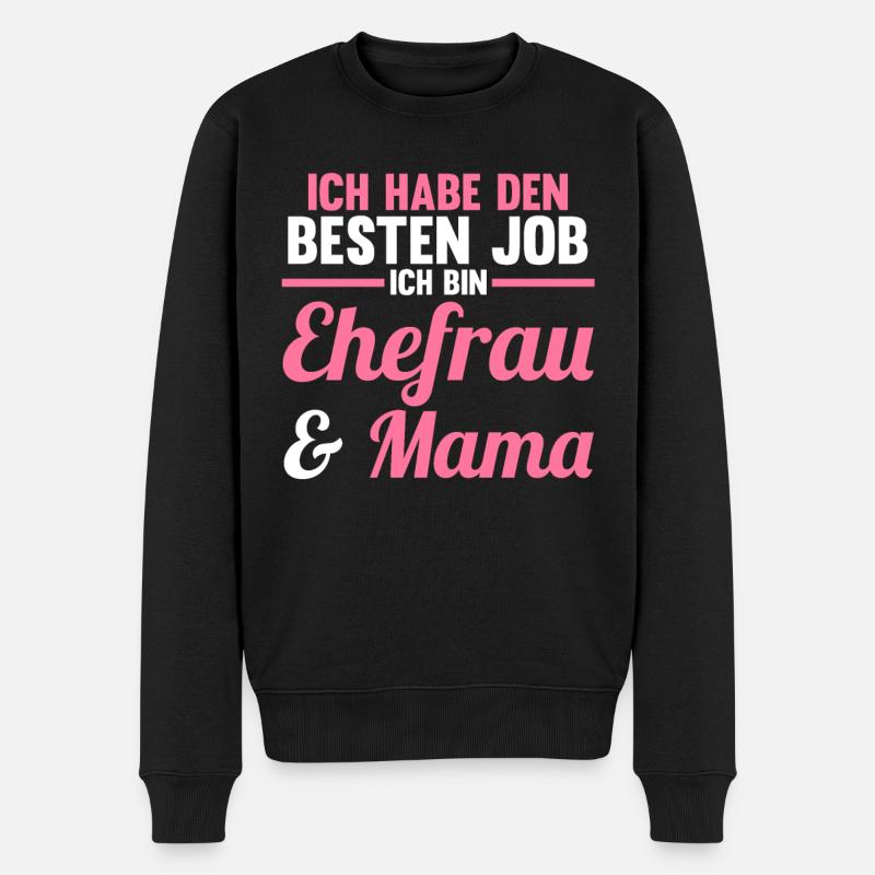 Mutter Mama - Männer Premium Bio Pullover - Schwarz
