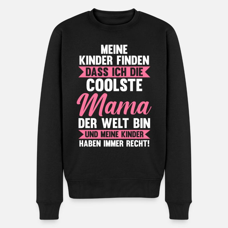 Mutter Mama - Männer Premium Bio Pullover - Schwarz