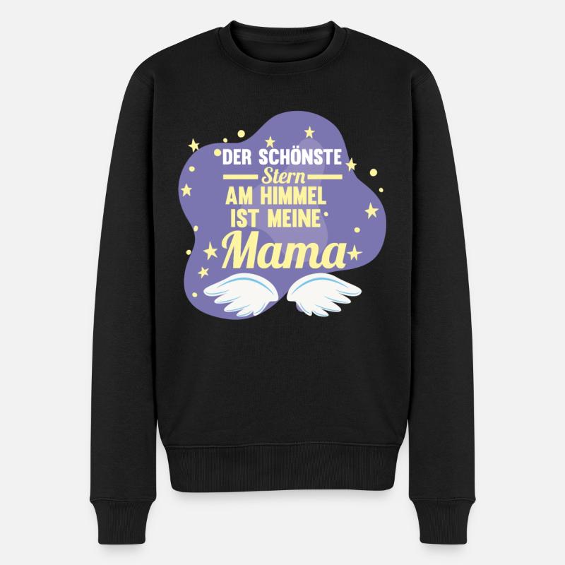 Mutter Tochter Sohn Mama - Männer Premium Bio Pullover - Schwarz