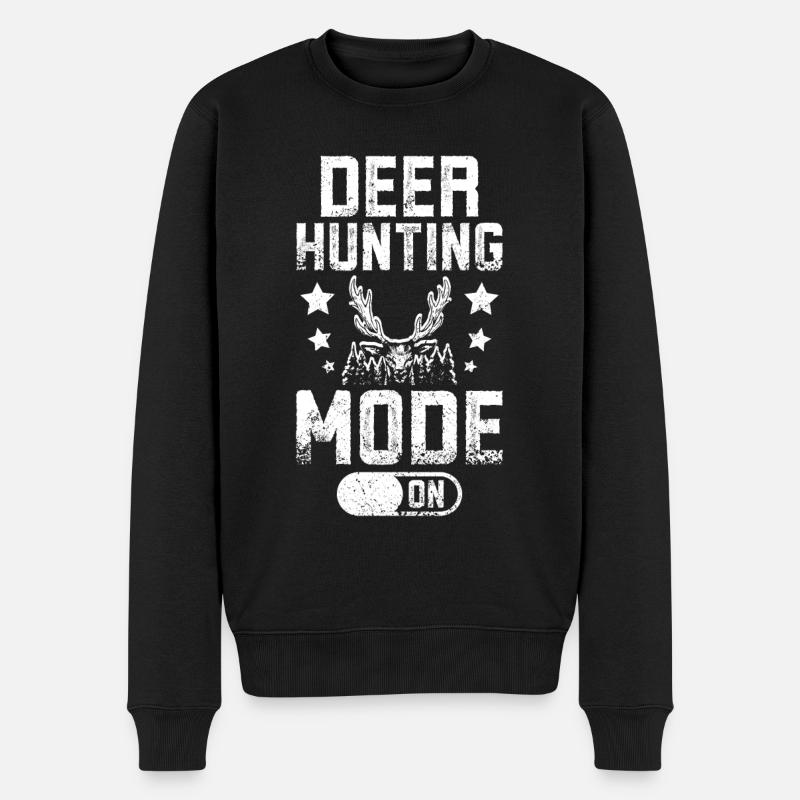 Mode chasse au cerf activé - Pull Premium bio Homme - noir