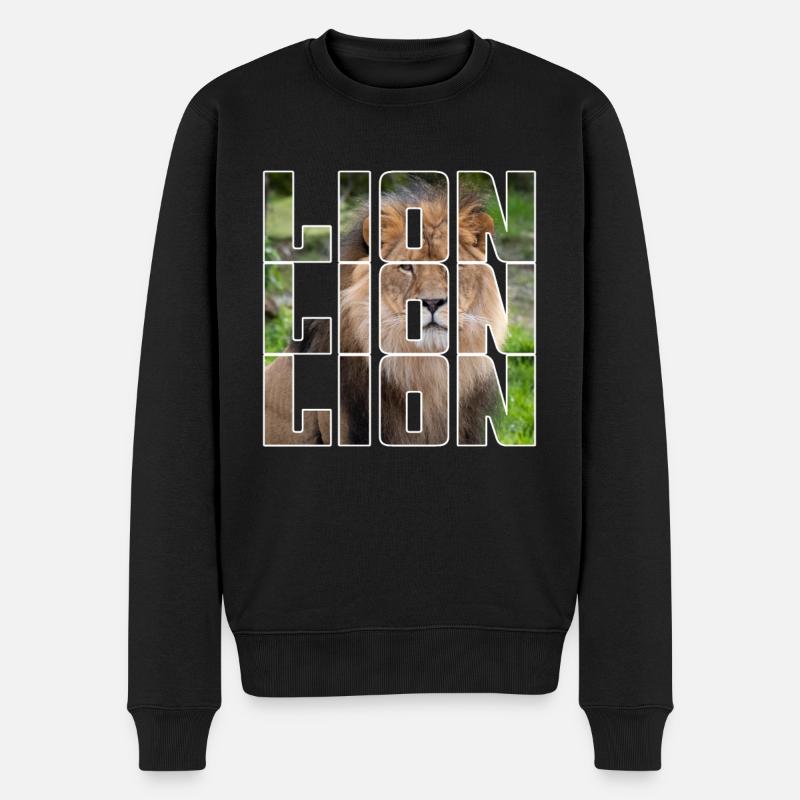 Lion - Pull Premium bio Homme - noir