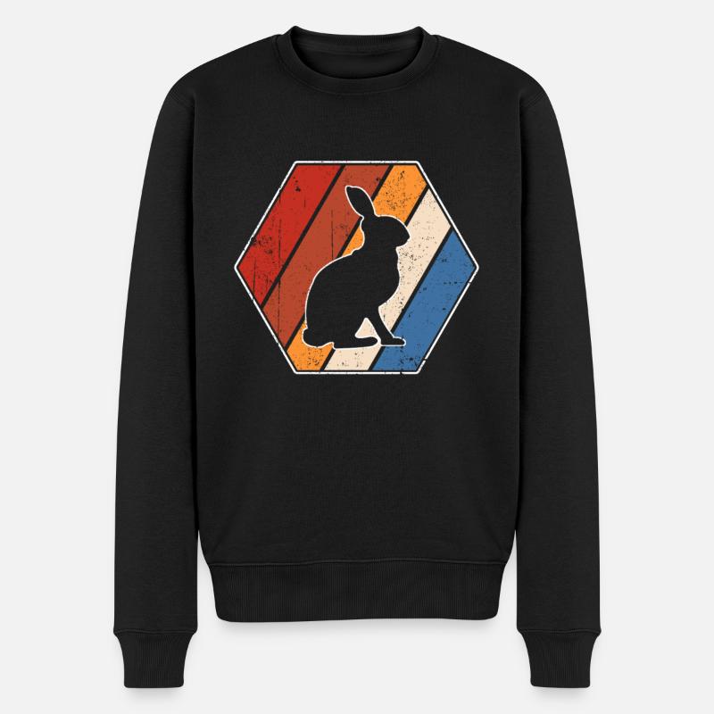 Lapin Rétro - Pull Premium bio Homme - noir