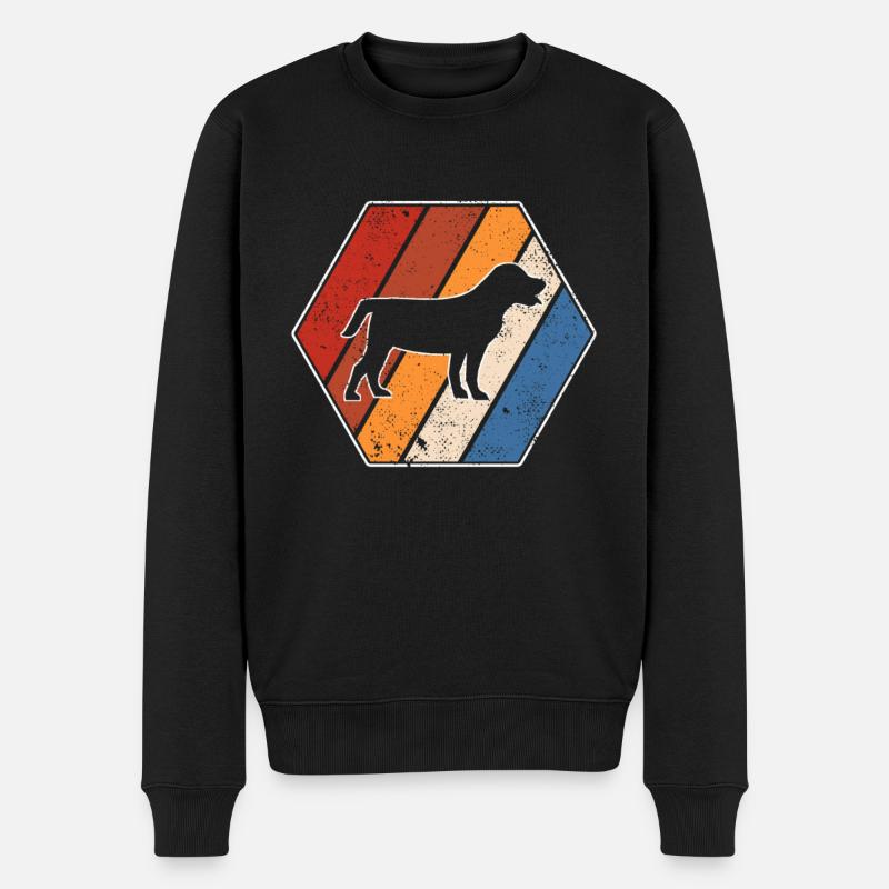 Chien Rétro - Pull Premium bio Homme - noir