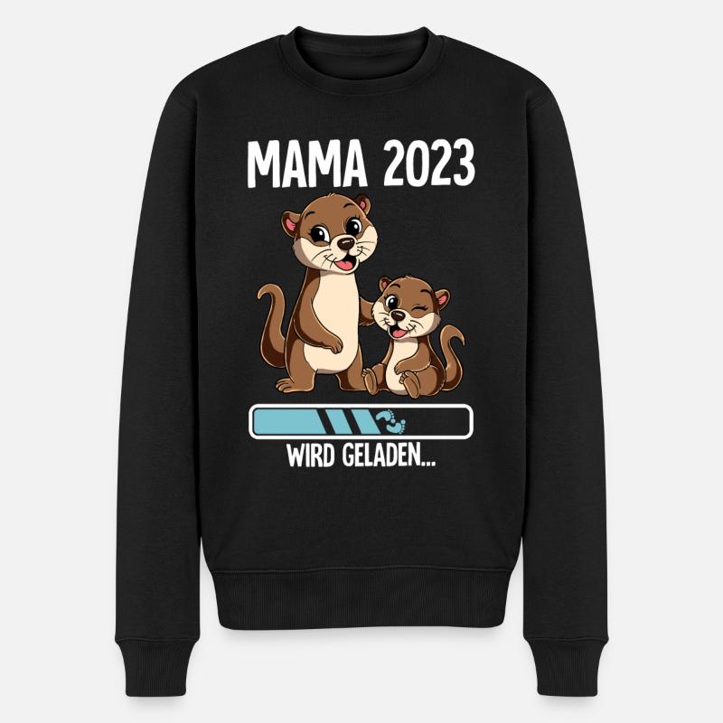 Werdende Mama 2023 - Männer Premium Bio Pullover - Schwarz