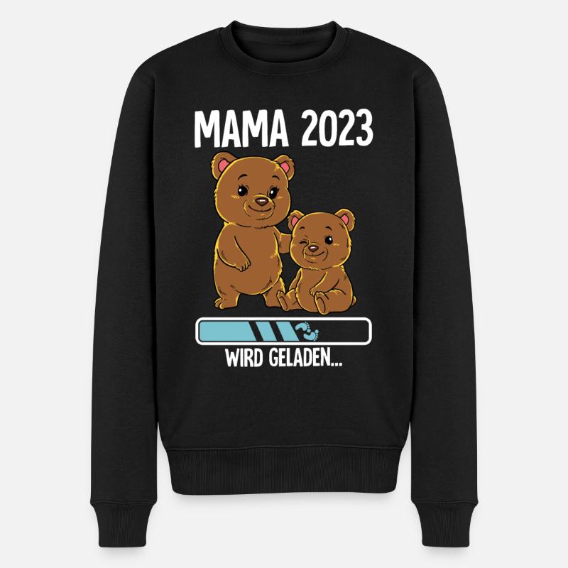 Werdende Mama 2023 - Männer Premium Bio Pullover - Schwarz