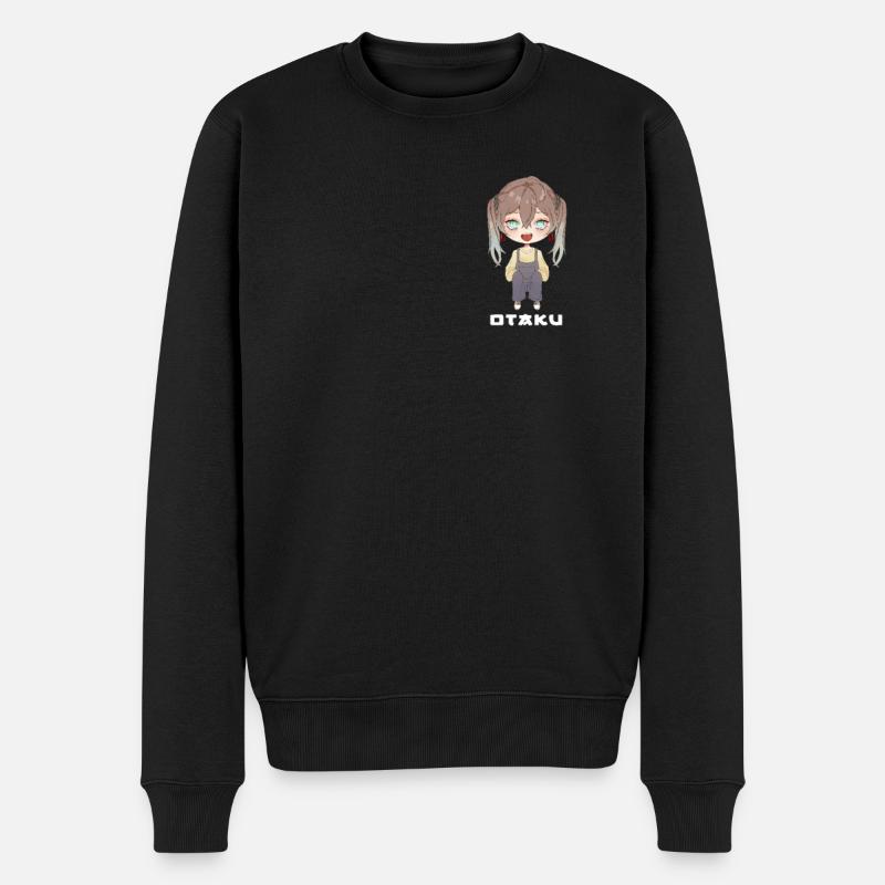 Otaku Anime Fille - Pull Premium bio Homme - noir