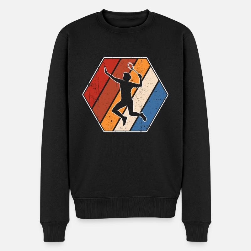 Badminton Rétro - Pull Premium bio Homme - noir