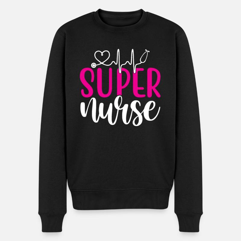 Super infirmière - Pull Premium bio Homme - noir