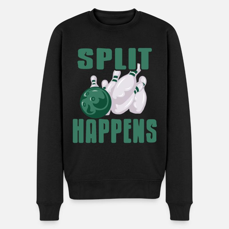 Split Happens - Männer Premium Bio Pullover - Schwarz