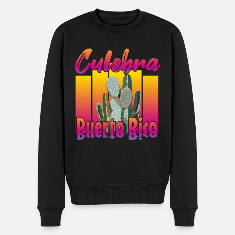 Culebra Puerto Rico - Männer Premium Bio Pullover - Schwarz