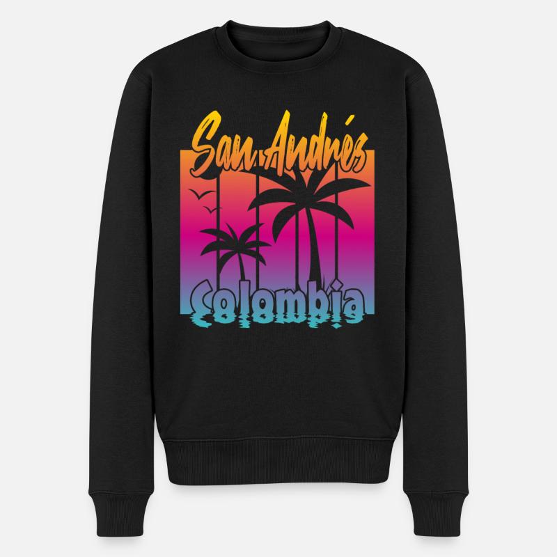 San Andrés Colombia - Männer Premium Bio Pullover - Schwarz